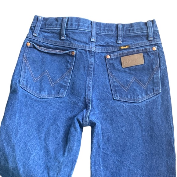 WRANGLERS Mens 936DEN Straight Leg Slim Fit Rough Blue Jeans 31 X 30 EUC - Picture 8 of 12